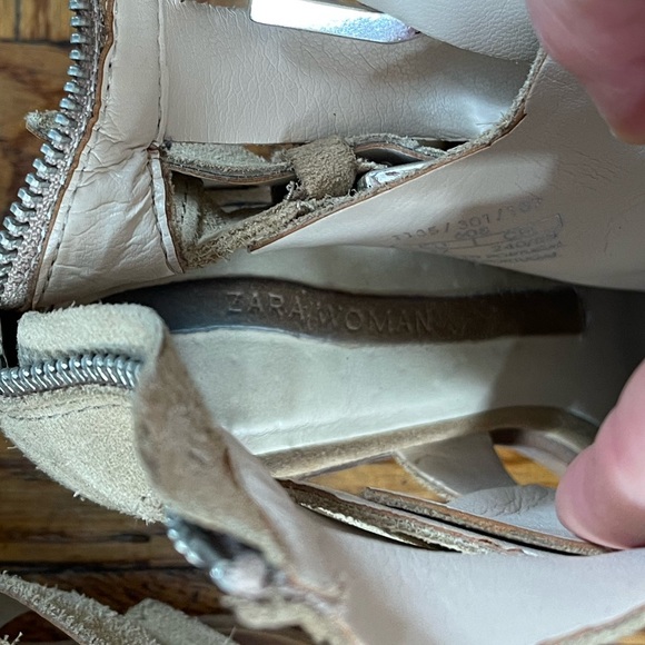 ZARA woman suede cut out strappy boot - Picture 6 of 14